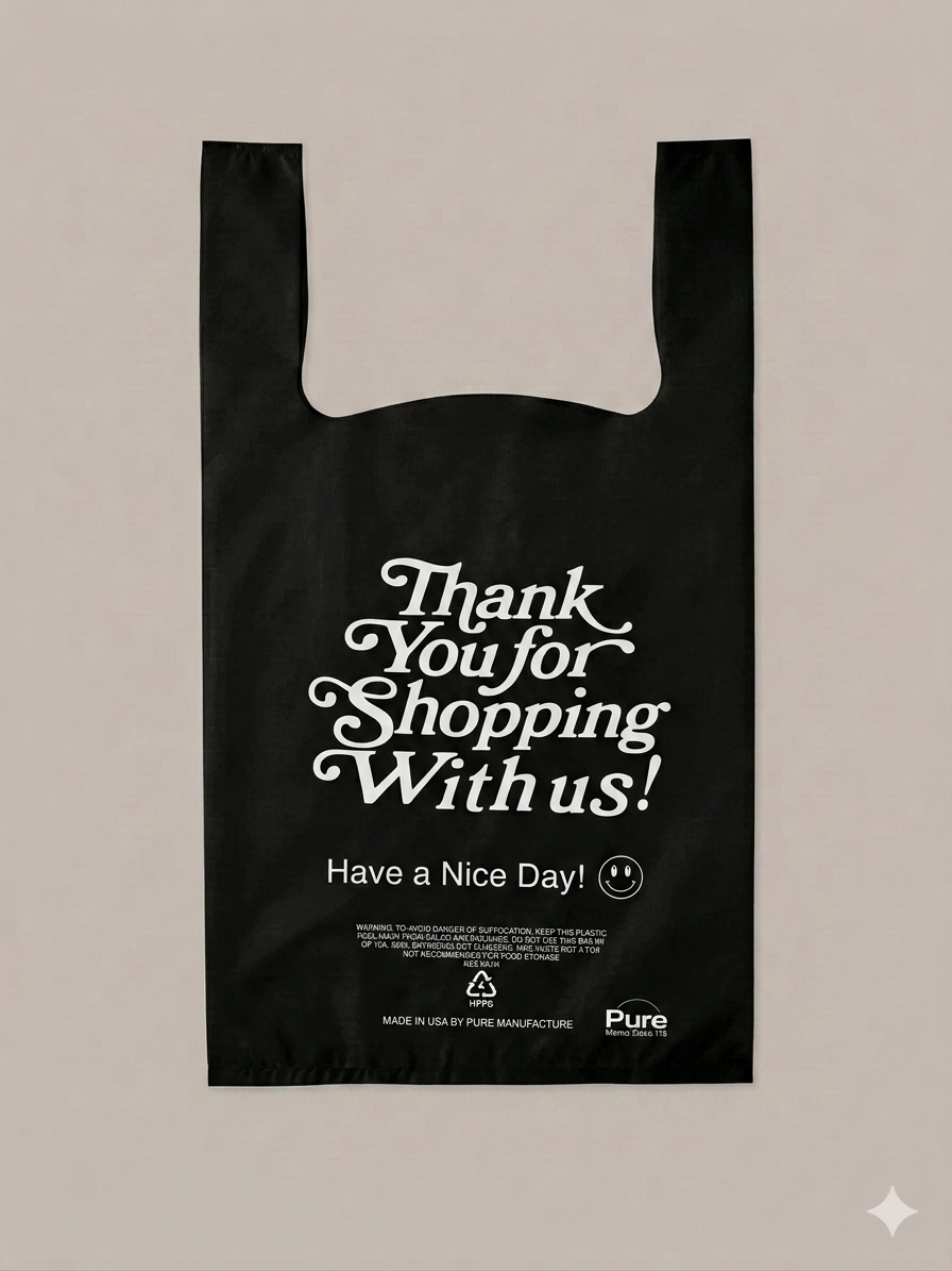 Black Bag W/ White Thank You