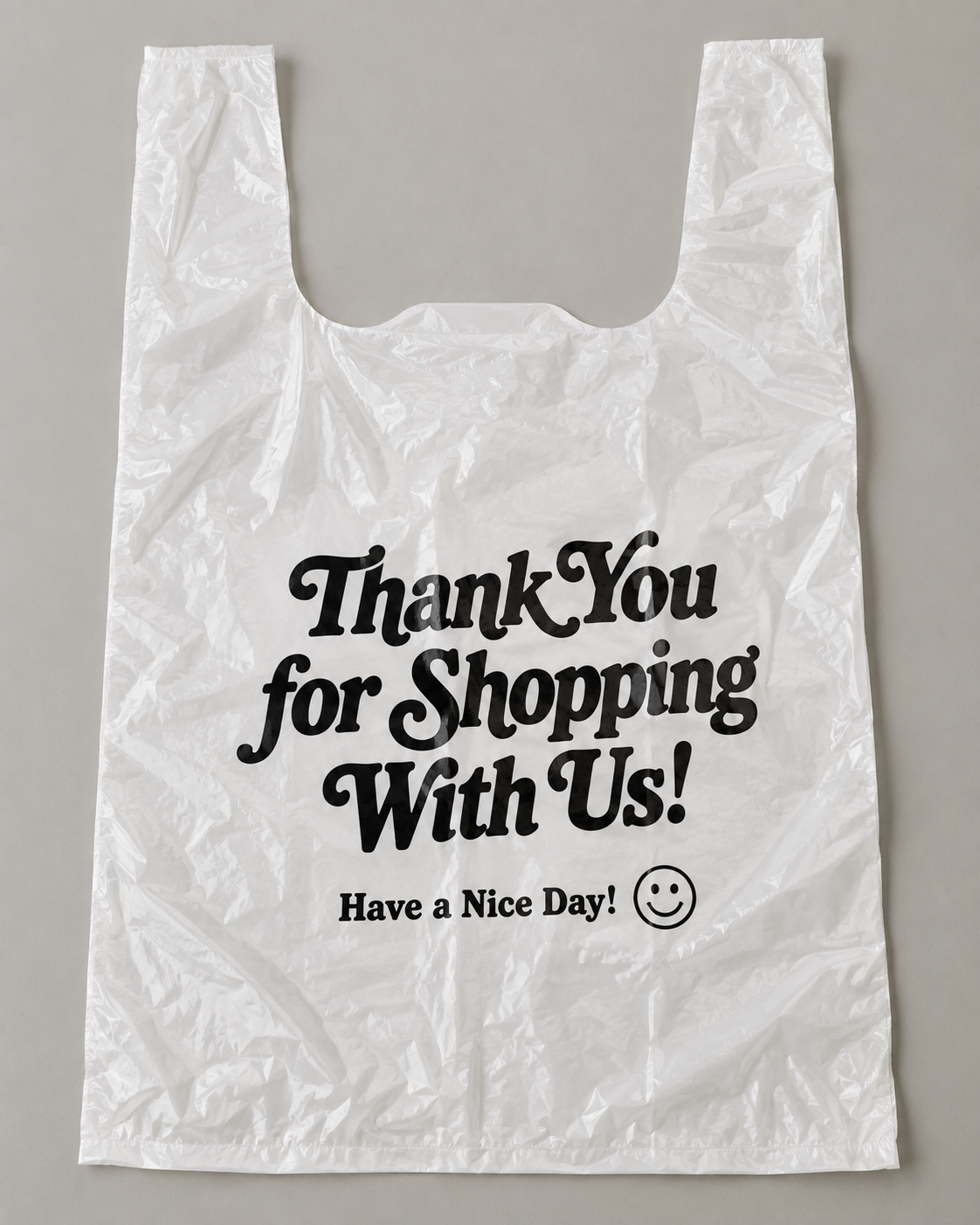 White Bag W/ Black Thank You